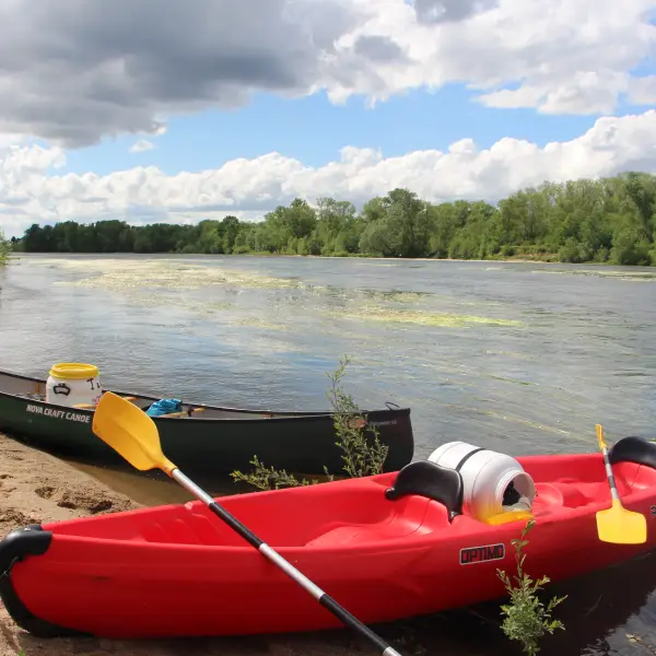 canoë kayak entre chinon et Montsoreau sur la Vienne et la Loire